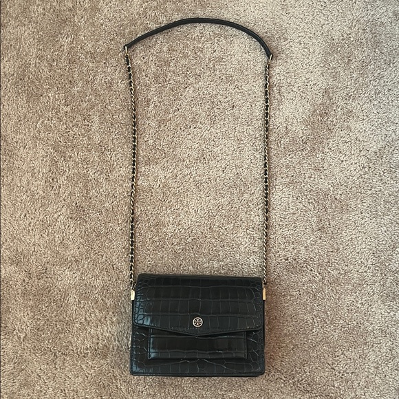 Tory Burch Handbags - Tory Burch Croc Embossed Shoulder/Crossbody Purse